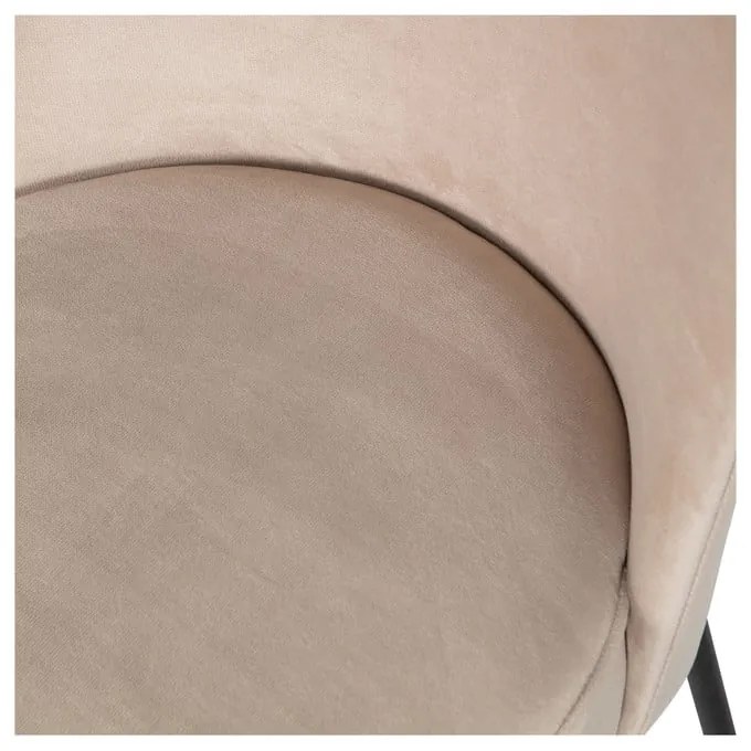 Béžové zamatové jedálenské stoličky v súprave 2 ks Vogue – WOOOD