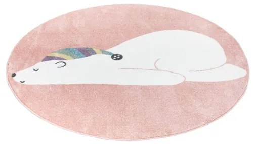 Detský koberec Anime 921 ružový kruh