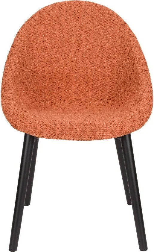Oranžové čalúnené jedálenské kreslo Fenna – Dutchbone