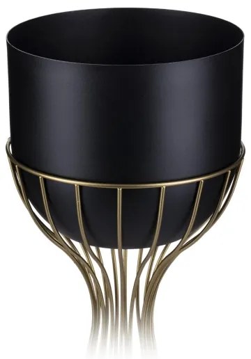 Kovový kvetináč LOFT 68x20 cm zlatá/čierna