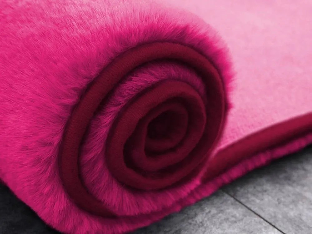 TZ Tmavoružový okrúhly koberec Rabbit Rozmer: 120 cm