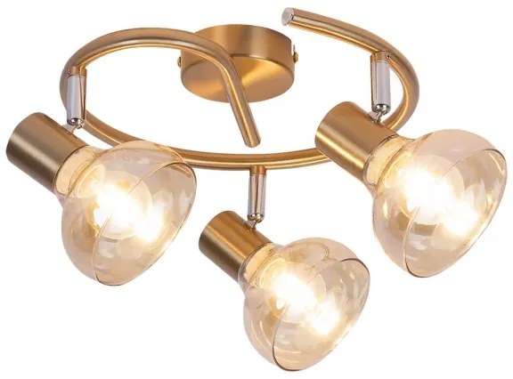 Rabalux 5549 - Bodové svietidlo HOLLY 3xE14/40W/230V zlatá