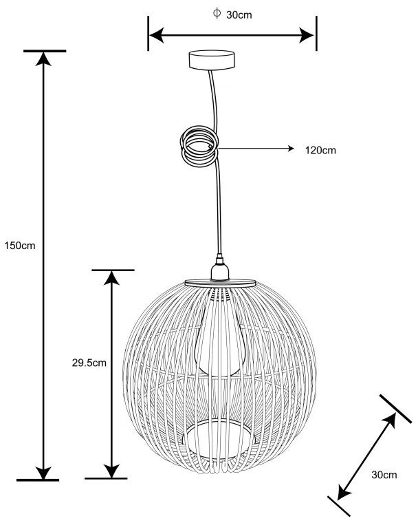 GLOBO HILDEGARD 15368H Závesné svietidlo