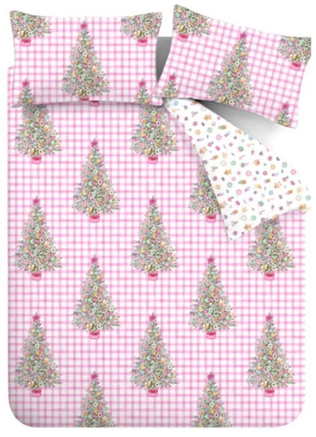 Ružové obliečky na dvojlôžko 200x200 cm Sweets and Treats – Catherine Lansfield