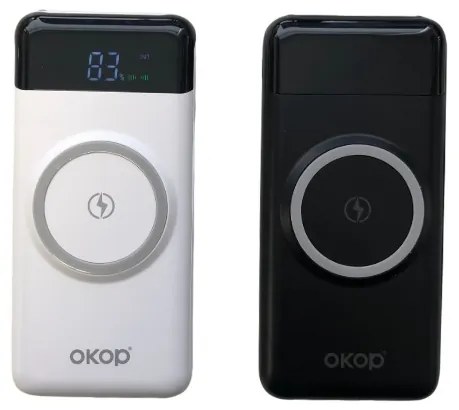 Rýchlonabíjacia powerbanka OKOP KP-711 so štyrmi káblami - 10000mAh - Čierna