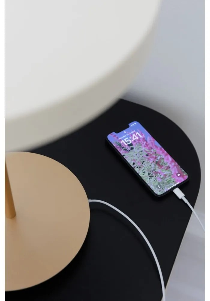 Biela LED stmievateľná stolová lampa s kovovým tienidlom (výška 41,5 cm) Asteria Table – UMAGE