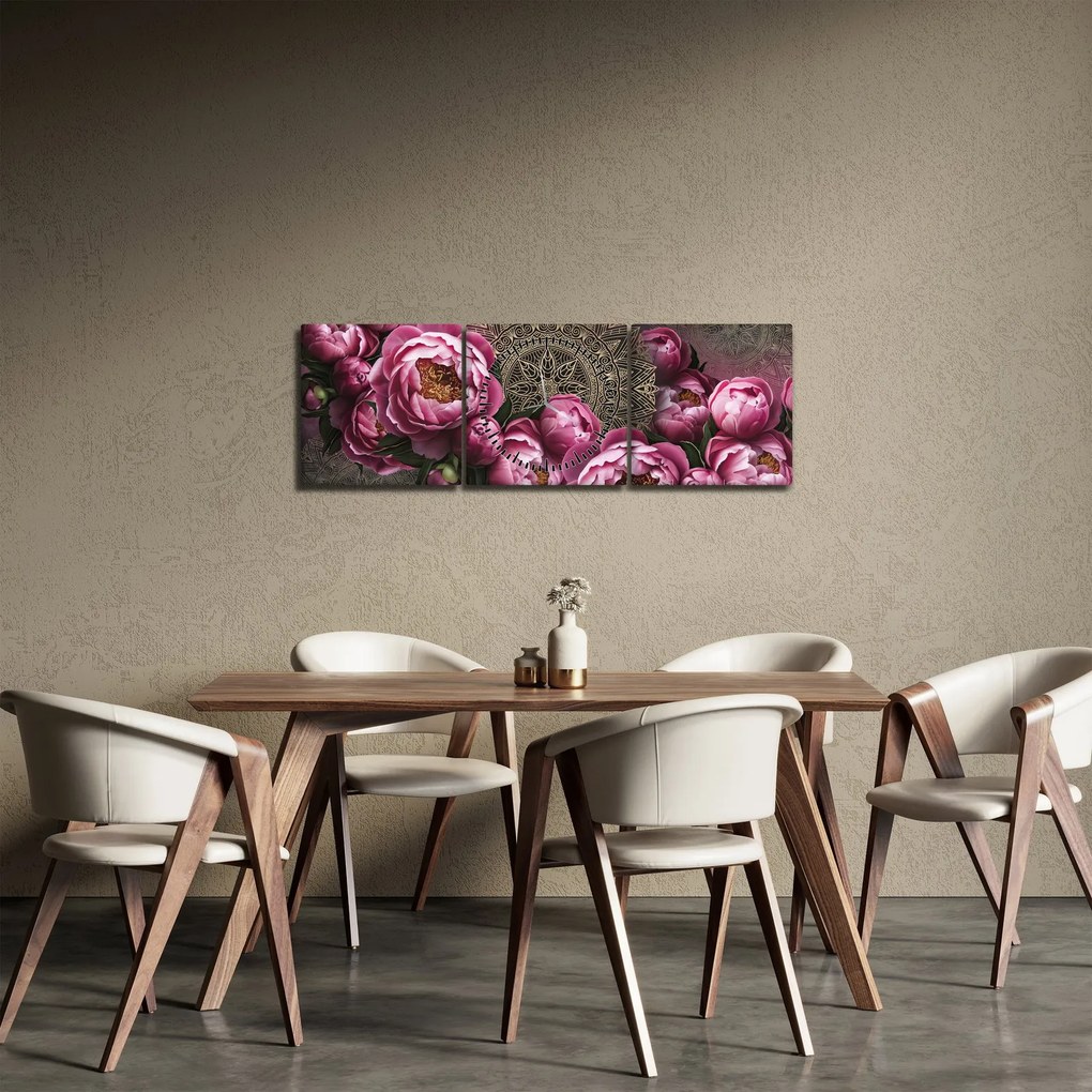 Obraz - Harmónia (s hodinami) (90x30 cm)