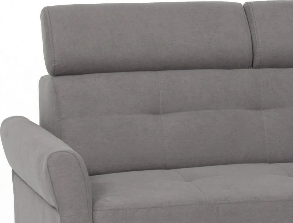 Rohová sedacia súprava Harris, ocelovo šedá látka, pravý roh