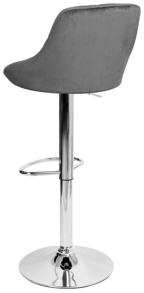 Barová stolička cydro chróm velvet grafit | jaks
