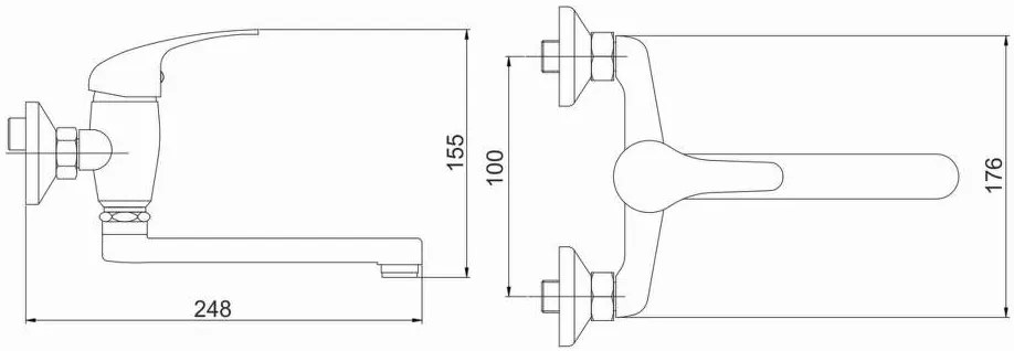 Novaservis - Umývadlová drezová batéria 100 mm Titania Iris chróm 92077,0