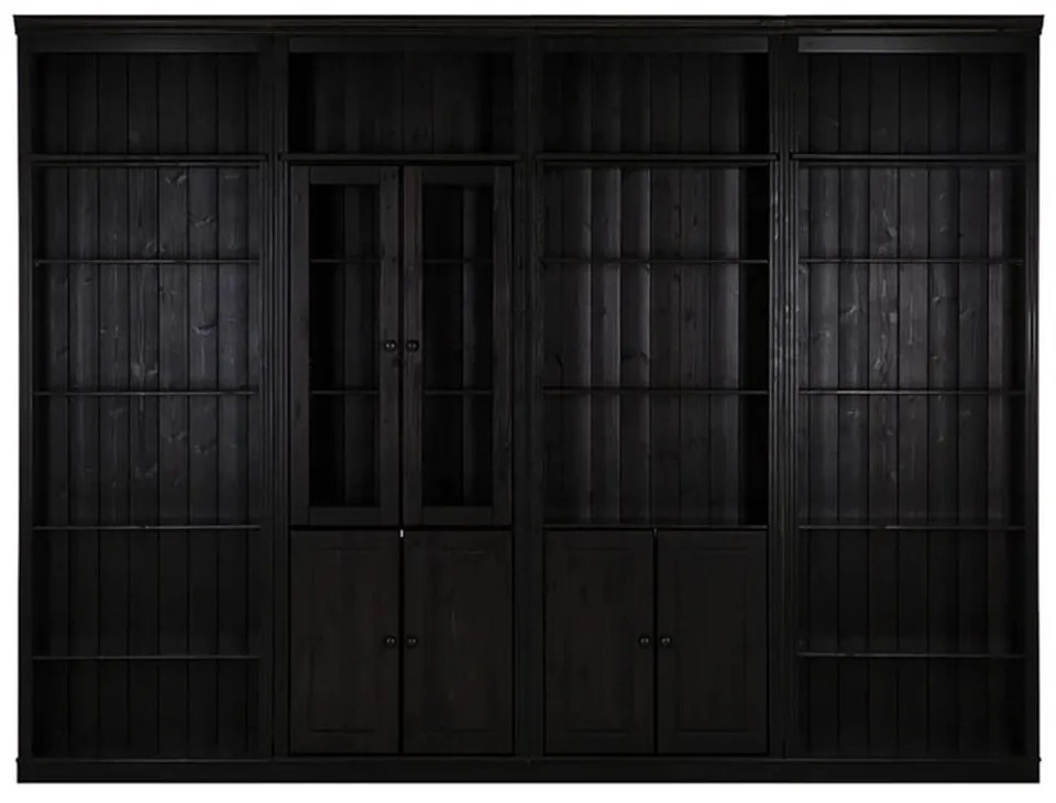 Hnedá knižnica z borovicového dreva 370x223 cm Anita – Støraa