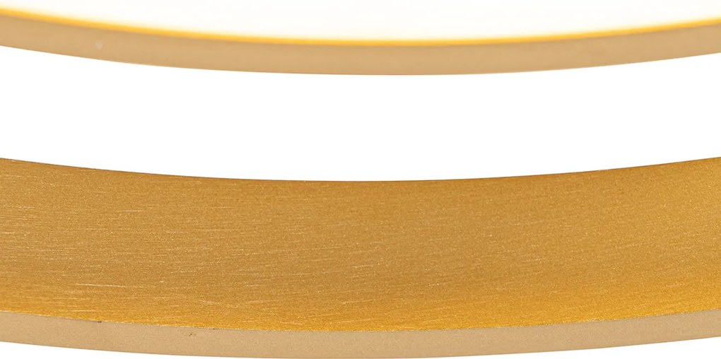 Stropný ventilátor zlatý 46,5 cm vrátane LED s diaľkovým ovládaním - Kees