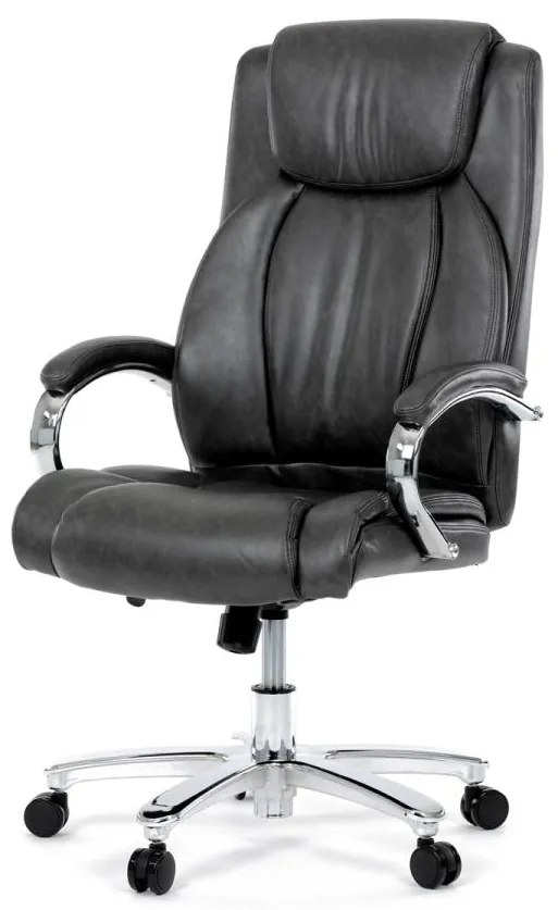 Křeslo kancelářské, houpací mechanismus, šedá ekokůže, KA-F1385 GREY