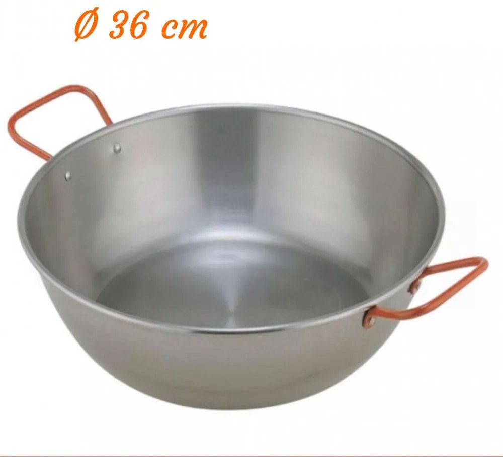 13416 Oceľová hlboká panvica Paella WOK 36 cm GARCIMA