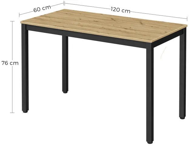 Jedálenský stôl TESSA dub artisan / čierne nohy