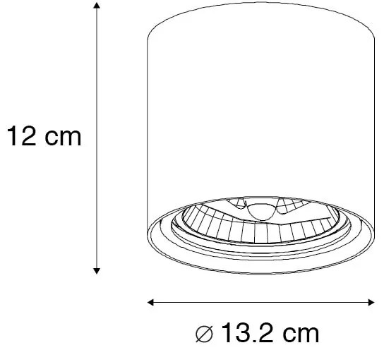 Dizajnové bodové svetlo čierne AR111 - Impact