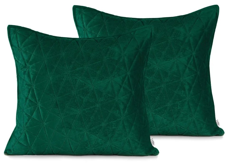 Súprava 2 zelených obliečok na vankúš AmeliaHome Laila, 45 × 45 cm