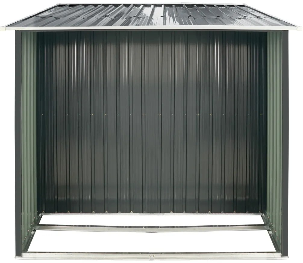 Záhradný domček s drevníkom BestBerg ZDD-6A / 6 m² / 322 x 196 x 196 cm / šedá