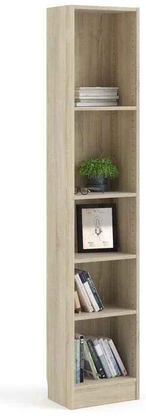 Knižnica v dubovom dekore Tvilum Basic, 41 x 203 cm