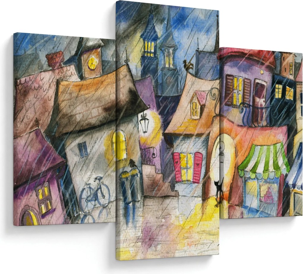 Obraz - Daždivý večer (90x60 cm)