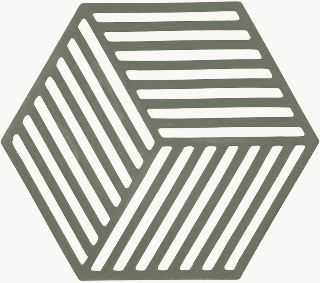 Silikónové podložky pod poháre Hexagon, 6 ks