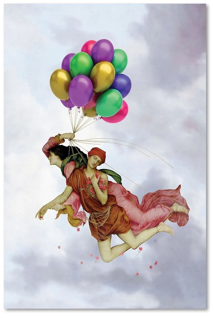 Gario Obraz na plátne Dvaja ľudia lietajúci na balónoch - Jose Luis Guerrero Rozmery: 40 x 60 cm