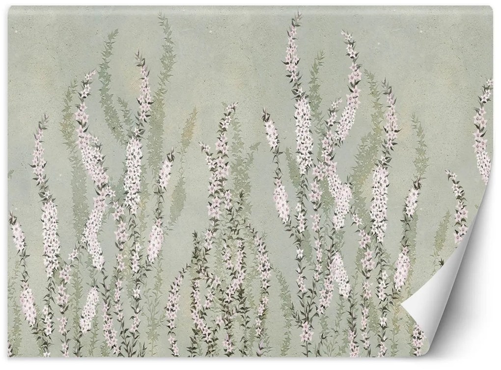 Gario Fototapeta Zvončekové malé kvety na pozadí steny Materiál: Vliesová, Rozmery: 450 x 315 cm