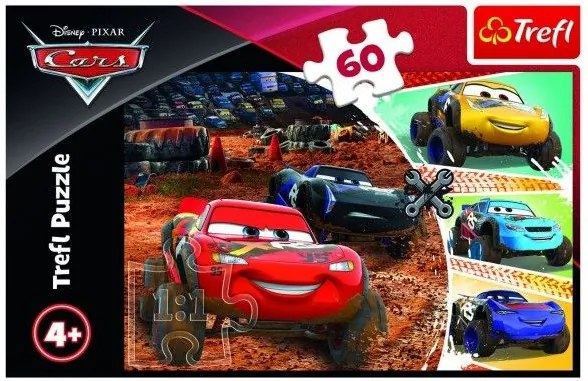 Puzzle Disney Cars 3/McQueen s přáteli 33x22cm 60 dílků