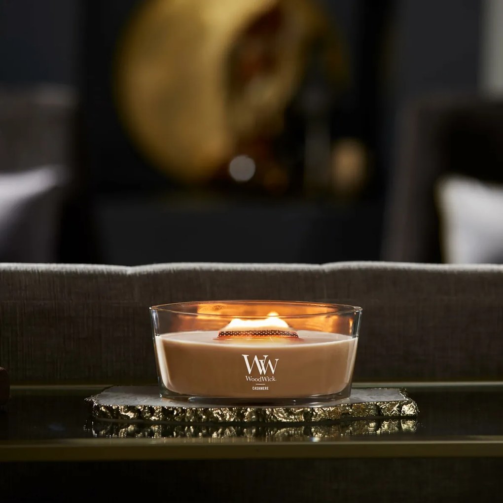 Vonná sviečka WoodWick Cashmere, 453 g