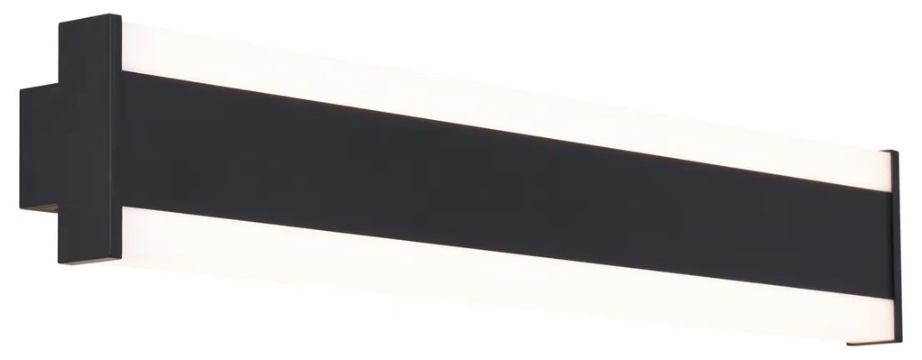 Moderná nástenná lampa čierna CCT 60cm vrátane LED IP54 - Vanya
