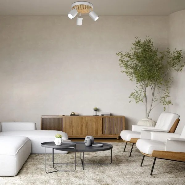 Bodové svietidlo TERRA 3xGU10/8W/230V biela/dub