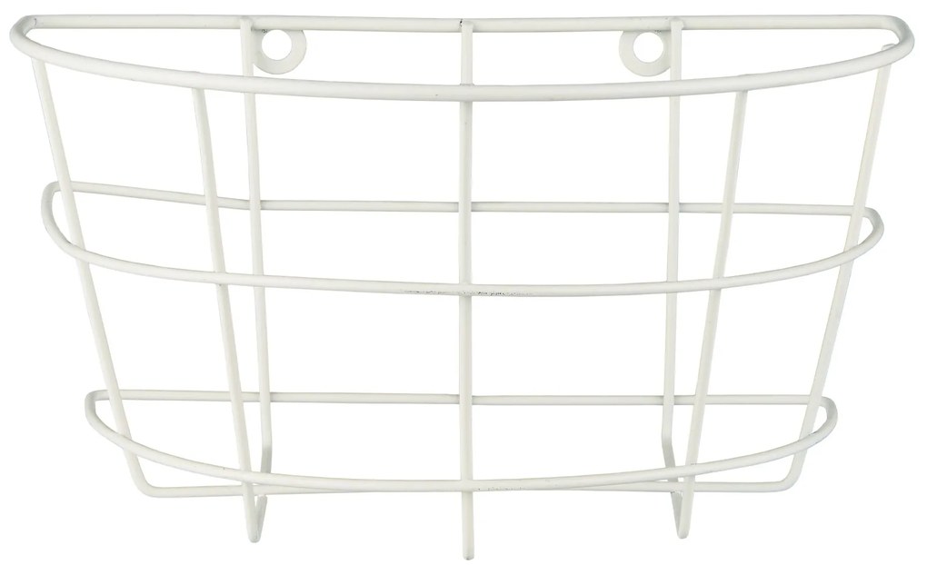 Ib Laursen Nástenný kovový košík White Half Round