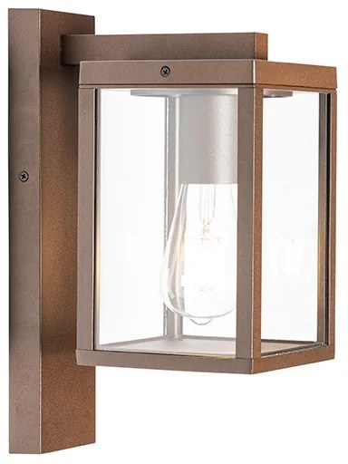 Priemyselná vonkajšia nástenná lampa hrdzavohnedá IP44 - Charlois