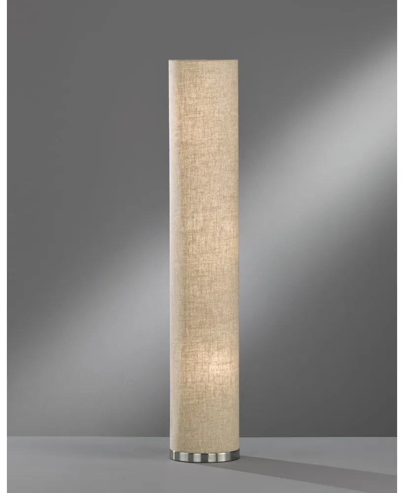 Béžová stojacia lampa s textilným tienidlom (výška 110 cm) Thor – Fischer &amp; Honsel