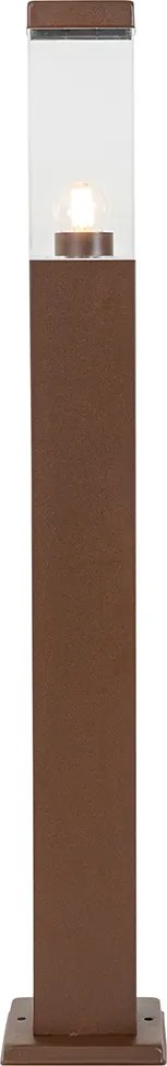 Inteligentné vonkajšie stĺpikové svietidlo hrdzavohnedé 80 cm vrátane WiFi P45 - Malios