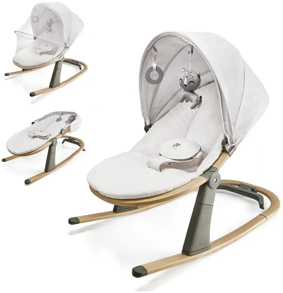 KINDERKRAFT - Detské lehátko ELSU sivé