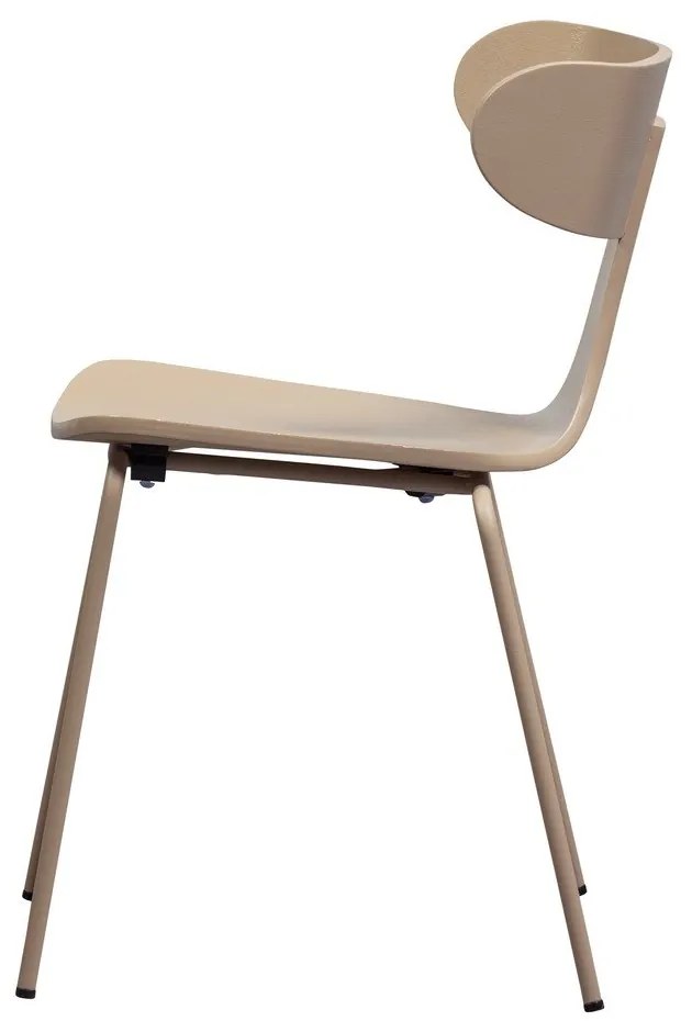 Stohovateľná jedálenská stolička v dekore jaseňa v prírodnej farbe Form – WOOOD