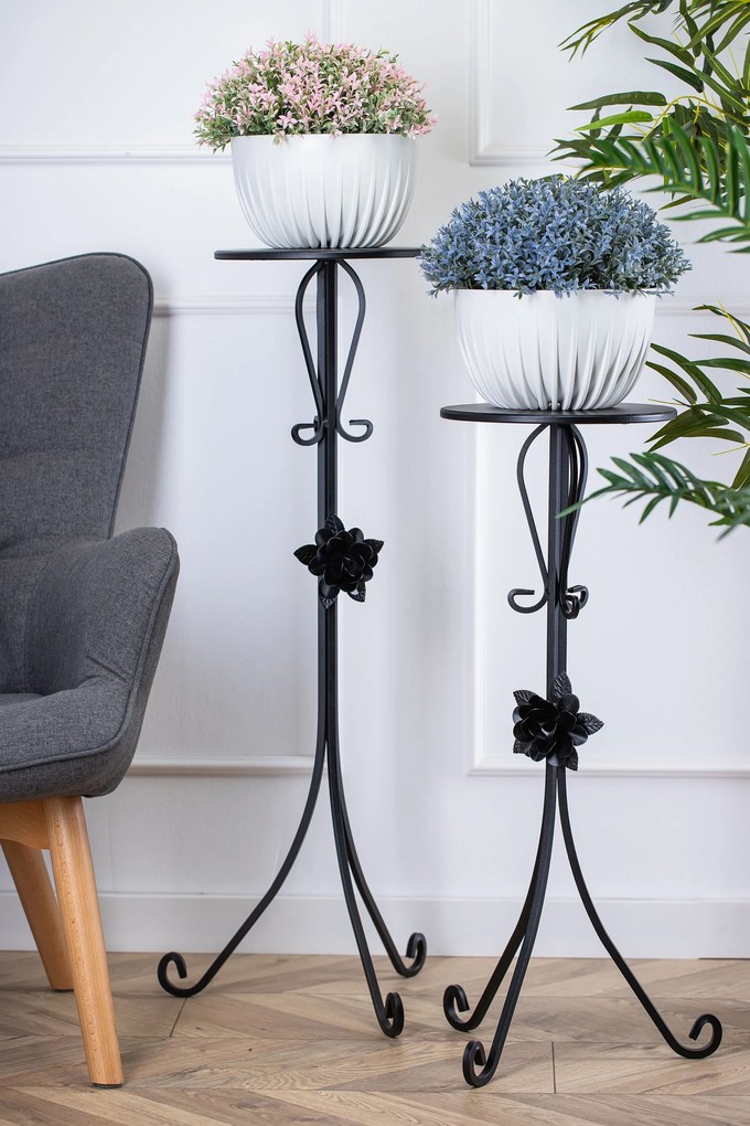 STOJAN NA KVETINÁČ BROSE 95X39 CM ČIERNA