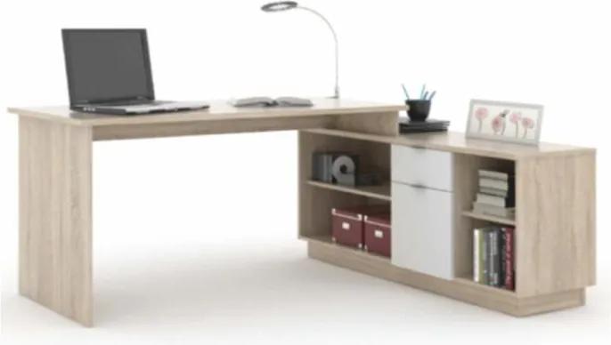 Kancelářský stůl, dub sonoma / bílá, DALTON NEW 0000186466 Tempo Kondela