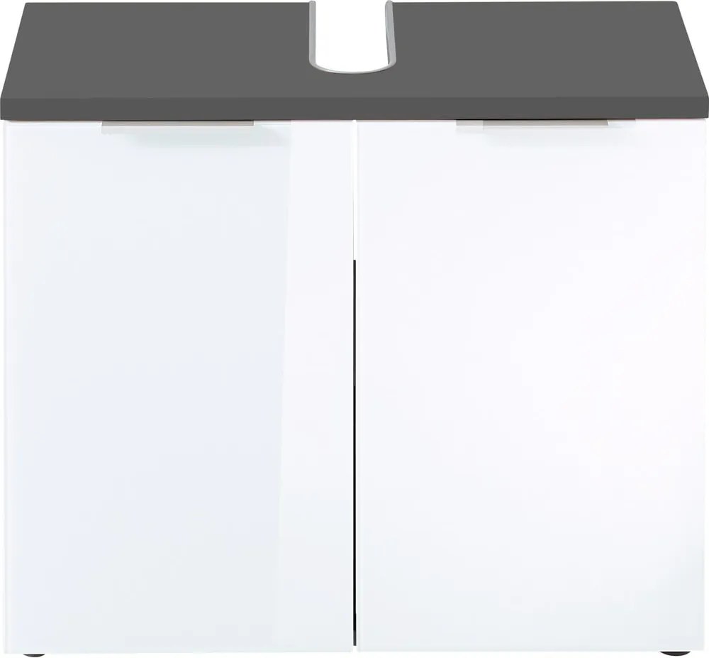 Bielo-sivá skrinka pod umývadlo Germania Pescara, šírka 70 cm