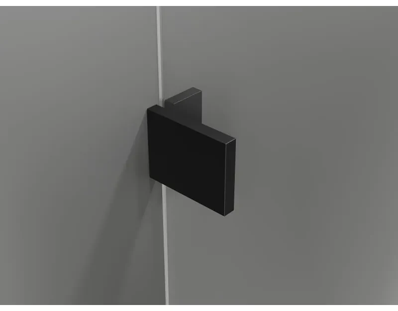 Mexen Lunar Duo, výklopný sprchový kút 120 x 75 cm, 8mm číre sklo, čierny profil, 834-120L-075P-70-00
