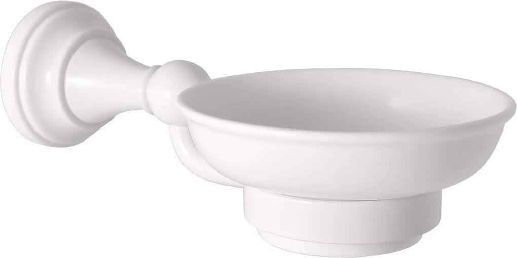 Slezák - RAV Mydelnička keramická MORAVA RETRO - MKA0300B, Biela lesk