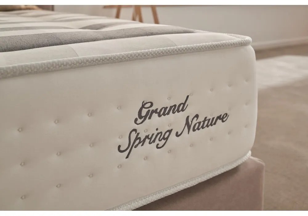 Stredne tvrdý pružinový termoregulačný matrac 200x200 cm Grand Spring Nature – Moonia