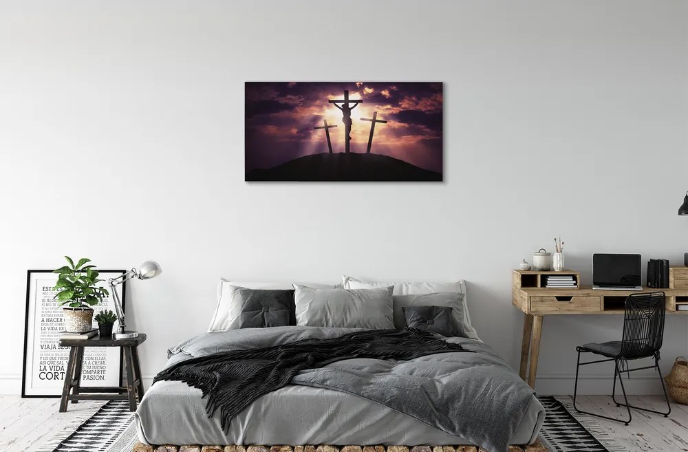 Obraz na plátne Jesus cross 125x50 cm