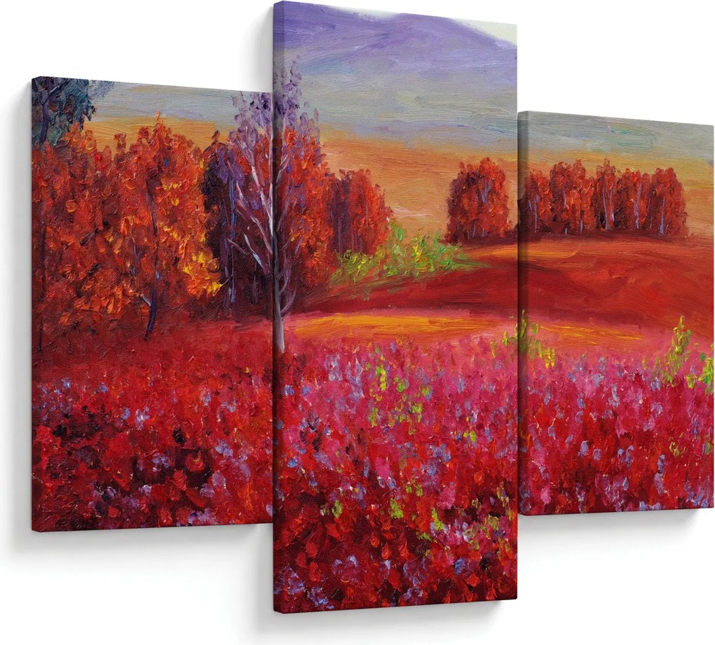 Obraz červenej krajiny (90x60 cm)