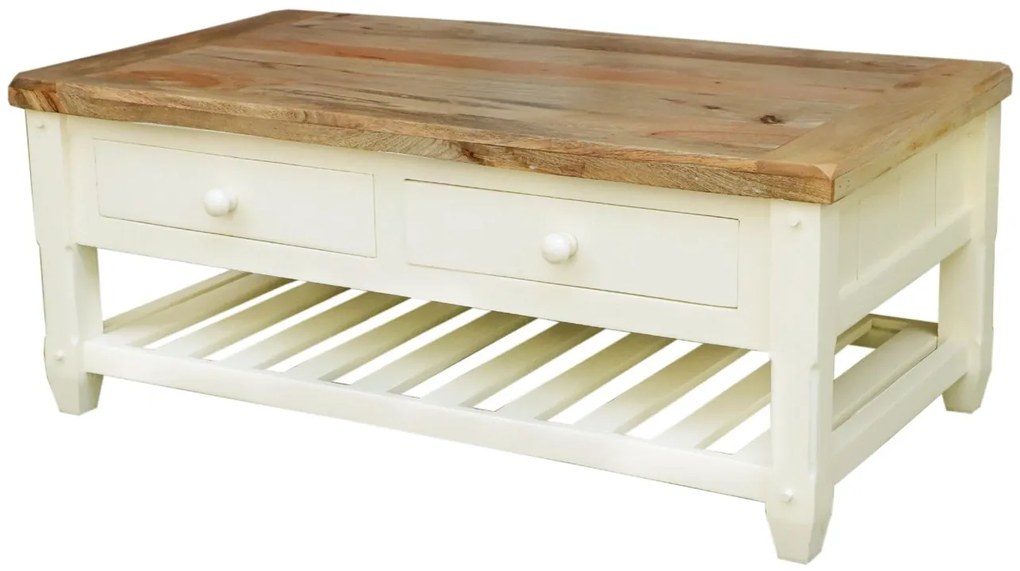 furniture-nabytek.cz - Konferenční stolek rustikální z dřeva mango 110x45x60