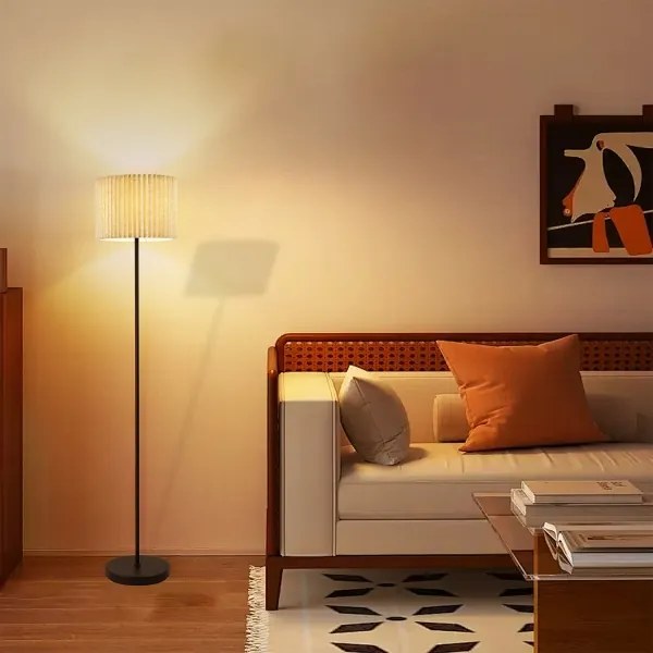 Brilagi - Stojacia lampa NORDIC WAVE 1xE27/15W/230V ľan/čierna