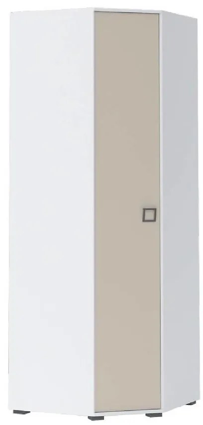 Skriňa 3D3S Kiki PUG-BE/KI-01 white/sand