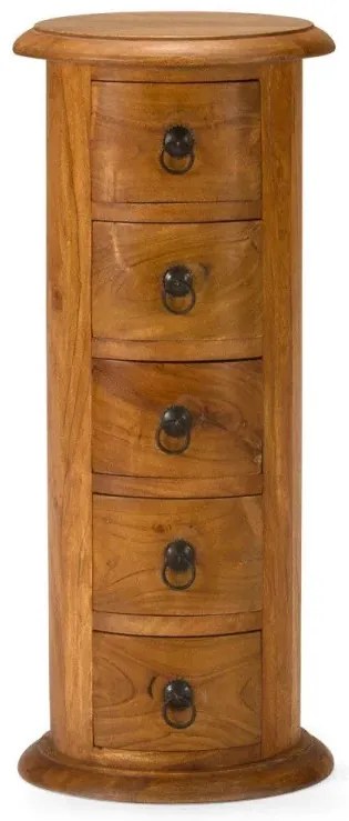 furniture-nabytek.cz - Masivní komoda Texas z akácie, lakovaná, přírodní – 32×32×76 cm