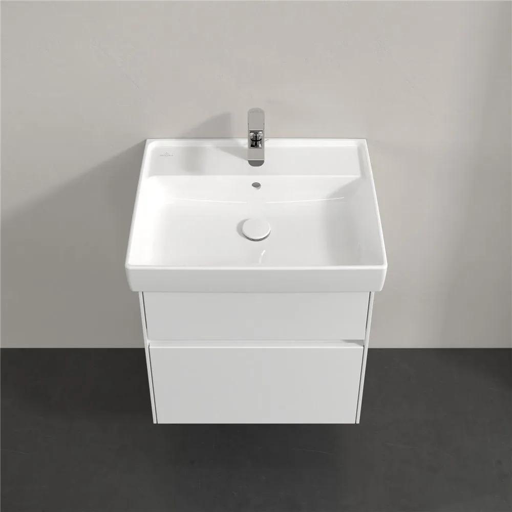 VILLEROY &amp; BOCH Collaro závesná skrinka pod umývadlo, 2 zásuvky, s LED osvetlením, 554 x 444 x 546 mm, Glossy White, C008B0DH
